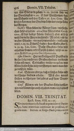Domin. VIII. Trinitat. Epist. Rom. VIII. 12-17
