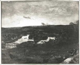 Brücke bei Meudon (1833, bezeichnet links unten: "Th. Rousseau"; Leinwand; 0,81 x 1,01 m; Nationalgalerie Prag)