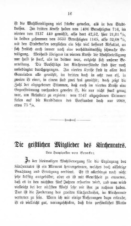 Die geistlichen Mitglieder des Kirchenrates