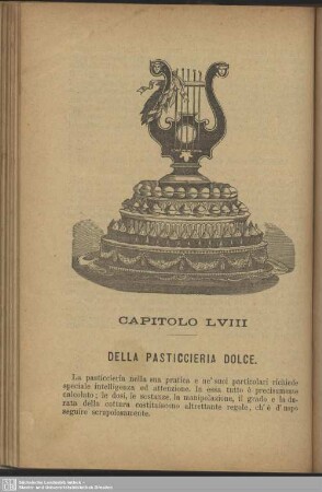 Capitolo LVIII. Della pasticcieria dolce
