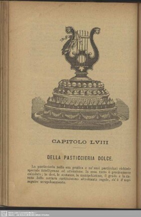 Capitolo LVIII. Della pasticcieria dolce