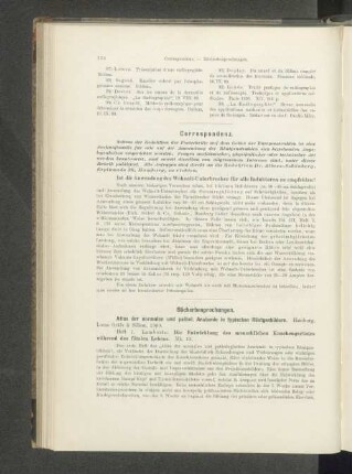 Correspondenz.