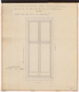 Reichsluftfahrtministerium, Berlin: Balkontür V2/V4: Ansicht 1:10