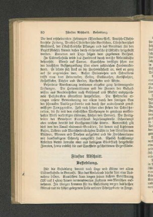 Fünfter Abschnitt. Besiedlung.