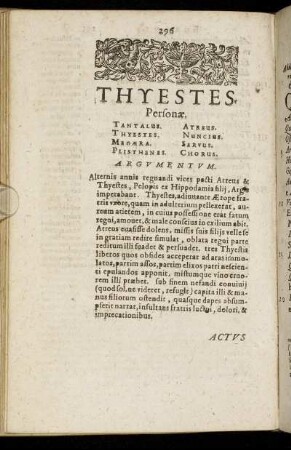 Thyestes. Actus Primus - Quintus