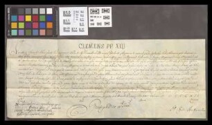 Mainz (St. Johann): Indulgentiae Clementis XIII. Papae pro Eccl. Colleg. St. Johannis Mogunt