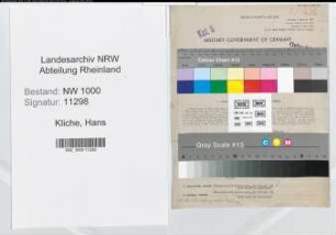 Entnazifizierung Hans Kliche, geb. 20.04.1913 (Mathematiker)