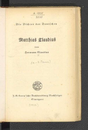 Matthias Claudius