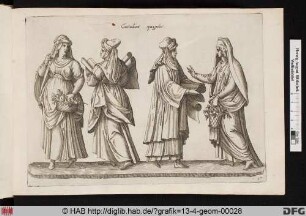 [Spanische Landfrauen, in unterschiedlicher Kleidung. Kostümkunde.]
