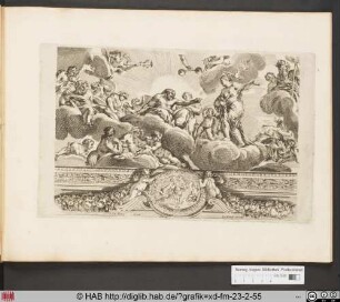 Vénus introduisant Énée auprès des dieux de l'Olympe.
