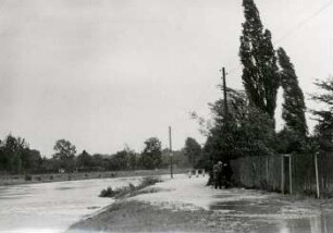 An der Pferdeschwemme Großzschocher, 13. Juli, 1 Tag nach Höchststand, Hochwasser Juli 1954
