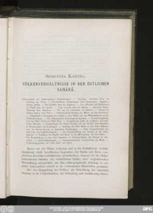 Siebentes Kapitel. Völkerverhältnisse In Der Östlichen Sahӑrâ.