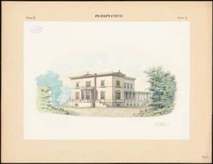 Villa: Perspektivische Ansicht (vgl. Inv. 2313)