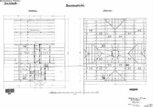 Plochingen: Empfangsgebäude Verwaltungsgebäude Sparrenlage,Kehlgebälk Beamtengebäude