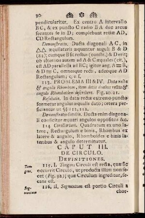 Caput III. De Circulo. Definitiones.