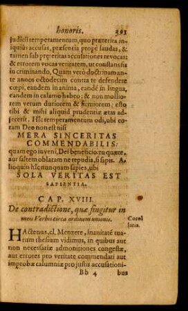 Cap. XVIII. De contradictione, quae fingitur in meis Verbis circa ordinem unionis