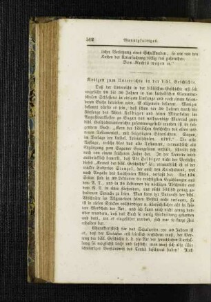 Notizen zum Unterrichte in der bibl. Geschichte
