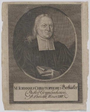Bildnis des Iohannes Christophorus Gerstäcker