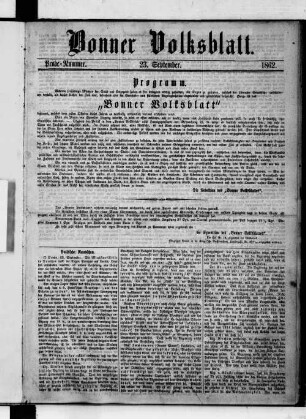 Bonner Volksblatt. 1862-1862