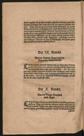 Der IX. Artickel.