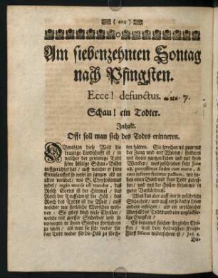404-414, Am siebenzehnten Sontag nach Pfingsten. Ecce! defunctus.