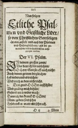 Nun folgen Etliche Psalmen und Geistliche Lider