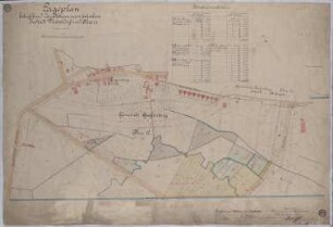 Lageplan betreffend das Abkommen zwischen der Stadt Düsseldorf und Kraus