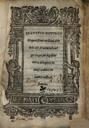 Salustio historico : eloquentissimo con alcune altre belle cose