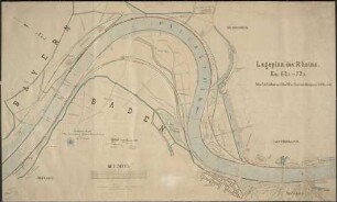 Lageplan des Rheins. Km 63,5 - 72,5