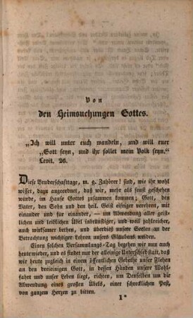 Von den Heimsuchungen Gottes : eine Predigt gehalten in der Domkirche zu Freysing bei einem 10stündigen Gebete um Abwendung der Cholera, am 4. Sonntage im Advent 1836
