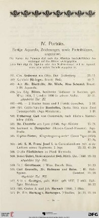 IV. Porträts (Nr. 491-549)