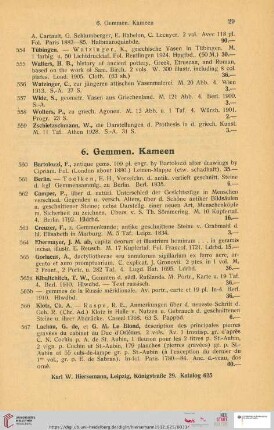 6. Gemmen, Kameen (Nr. 560 - 581)