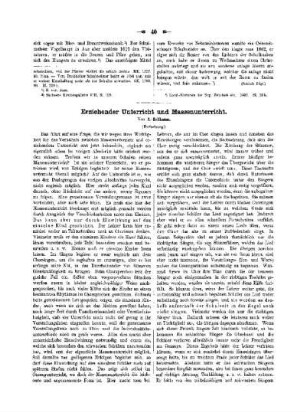 Erziehender Unterricht und Massenunterricht : (Fortsetzung)