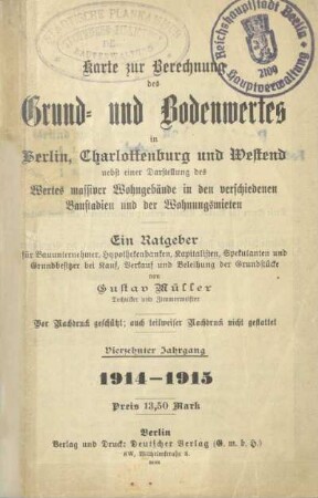 Stempel: Reichshauptstadt Berlin. Hauptverwaltung. 2109