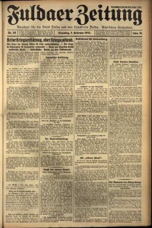 Ausgabe vom Dienstag, den 02. Februar 1932.