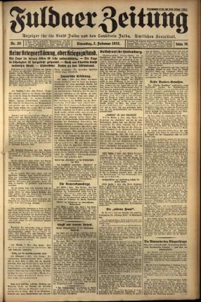 Ausgabe vom Dienstag, den 02. Februar 1932.