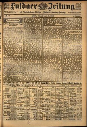 Zweite Ausgabe vom Mittwoch, den 03. Juli 1901.