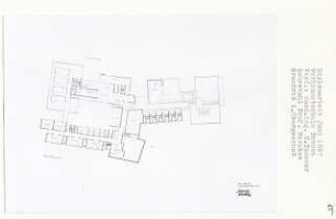 Werkkunstschule Bremen (Diplomarbeit bei Bernhard Hermkes): Grundriss 1. Obergeschoss 1:200