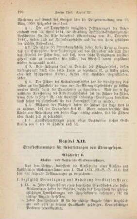 Kapitel XII. Strafbestimmungen für Uebertretungen von Steuergesetzen