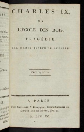 1-77 Charles IX, ou l'école des rois