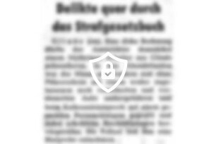 Delikte quer durch das Strafgesetzbuch