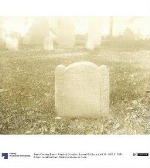 Salem, Friedhof, Grabstein: Samuell Shattock
