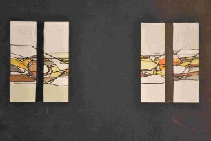 Entwürfe für zwei Glasfenster in einem Profanbau
