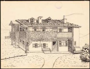 Haus, Berchtesgaden: Perspektivische Ansicht
