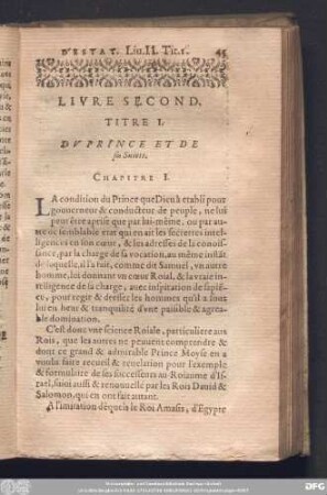 Titre I. Du Prince Et Des ses Suiets.