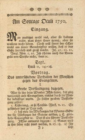 Am Sontage Oculi 1750