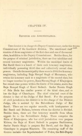 Chapter IV. Revenue and administration