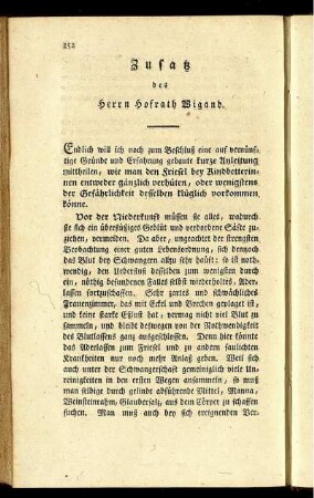 Zusatz des Herrn Hofrath Wigand.