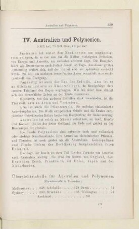 IV. Australien und Polynesien