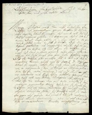 Brief von Johann Jakob Waldschmidt an Friedrich Lucae